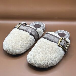 Coach Shearling Clog